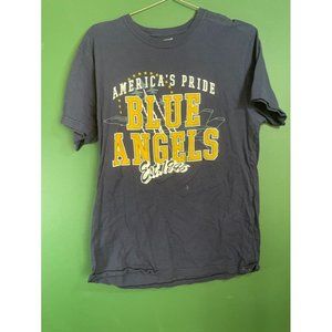 Blue Angels - Men's Blue Short Sleeve Logo T-Shirt - Size L